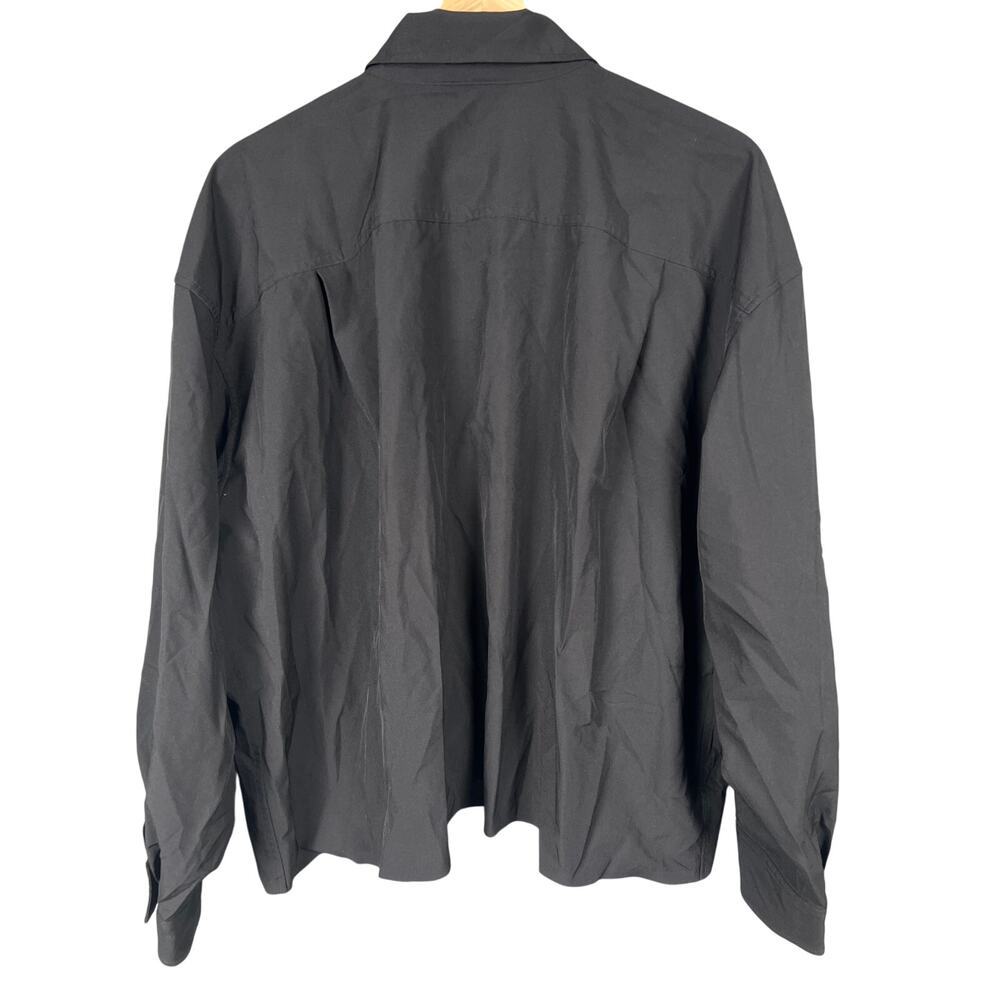 Athleta XL Button Down Black Long Sleeve Oversized Women's - Picture 2 of 6